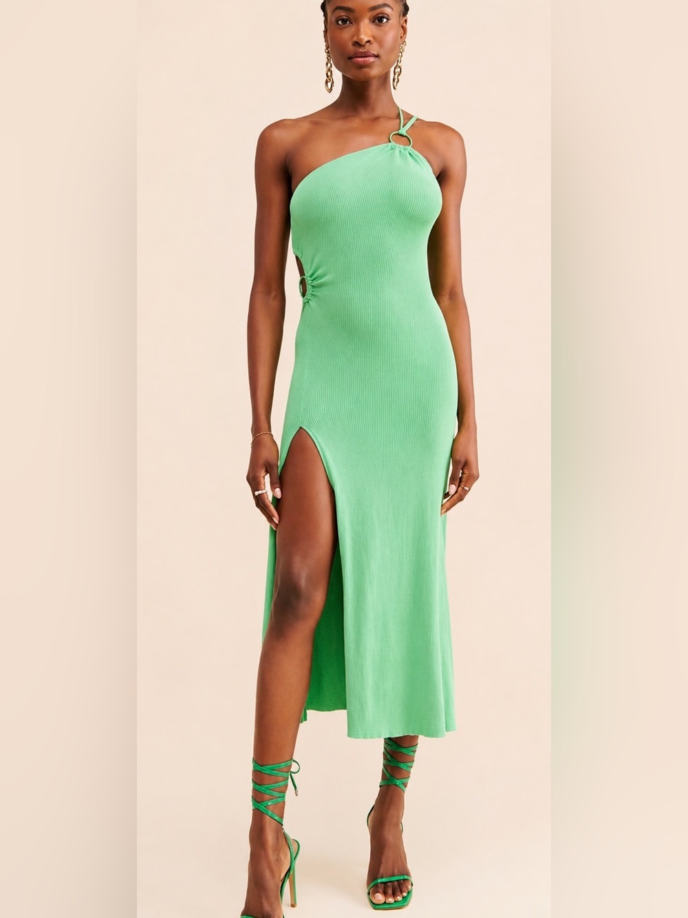 For Love & Lemons Keisha green midi dress, XS